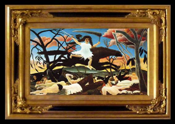 framed  Henri Rousseau War(Cavalcade of Discord), Ta010